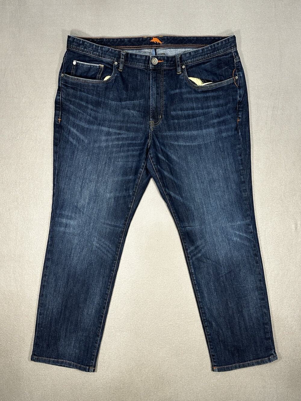 Tommy Bahama Vintage Straight Jeans Men’s 42x30 Dark Wash Denim Blue